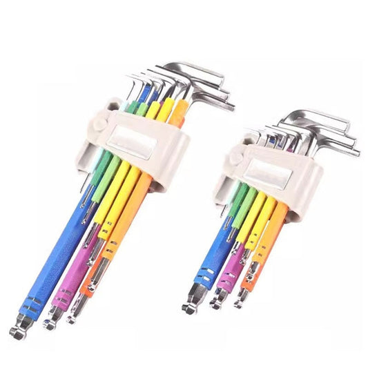 9-Piece Rainbow Extra-Long Hex Key Set